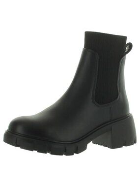 Steve Madden Hayle Heeled Ankle Boot Chunky Lug Sole Leather Bootie